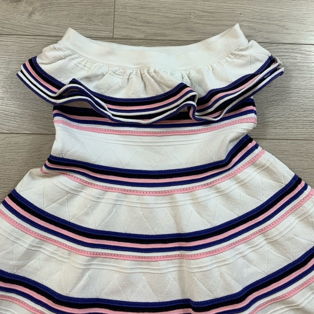 MSGM Stripe Strapless Ruffle Mini Dress - Picture 5 of 14